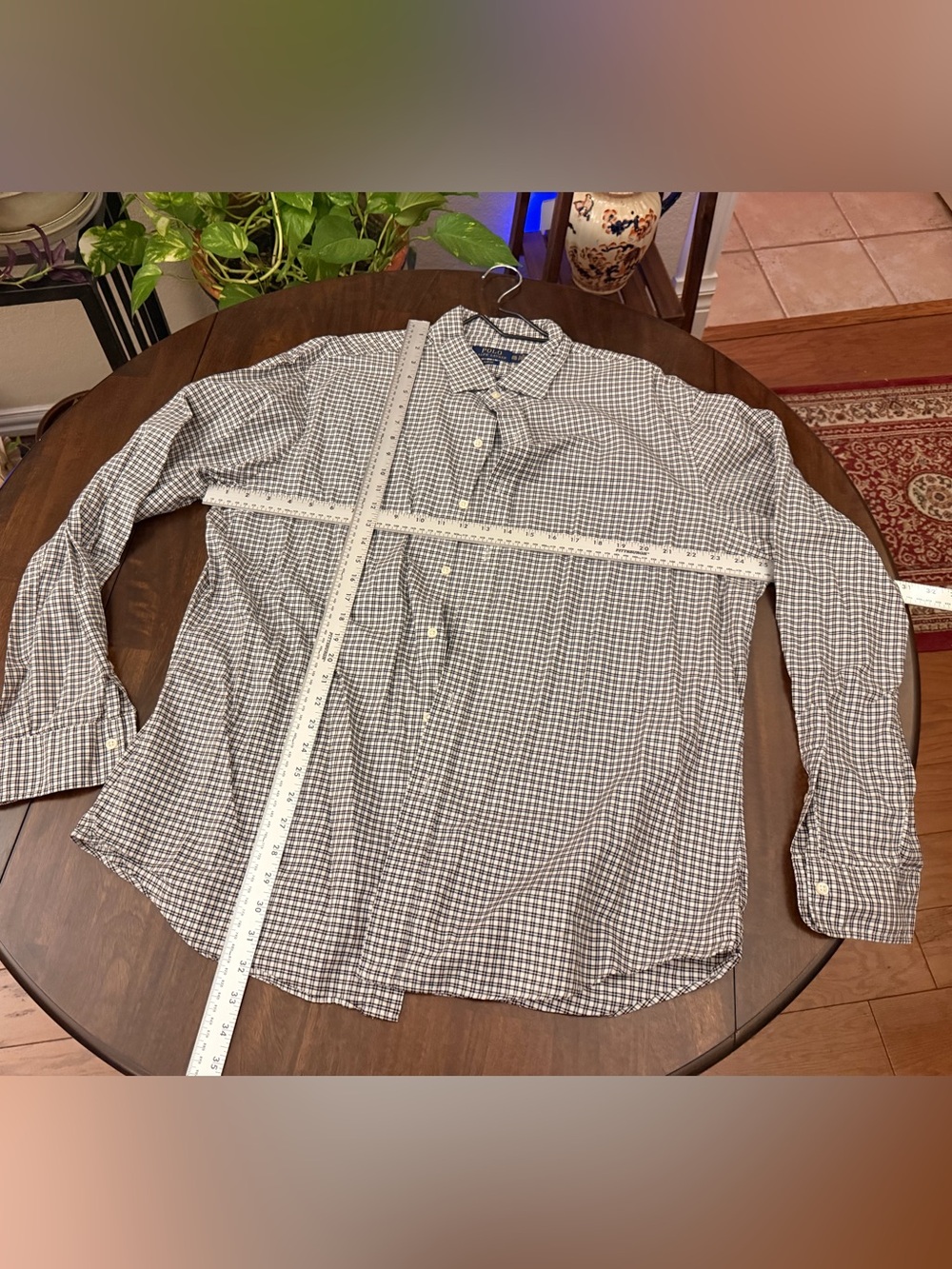 Ralph Lauren Men’s Black and White Check Button-Down Shirt